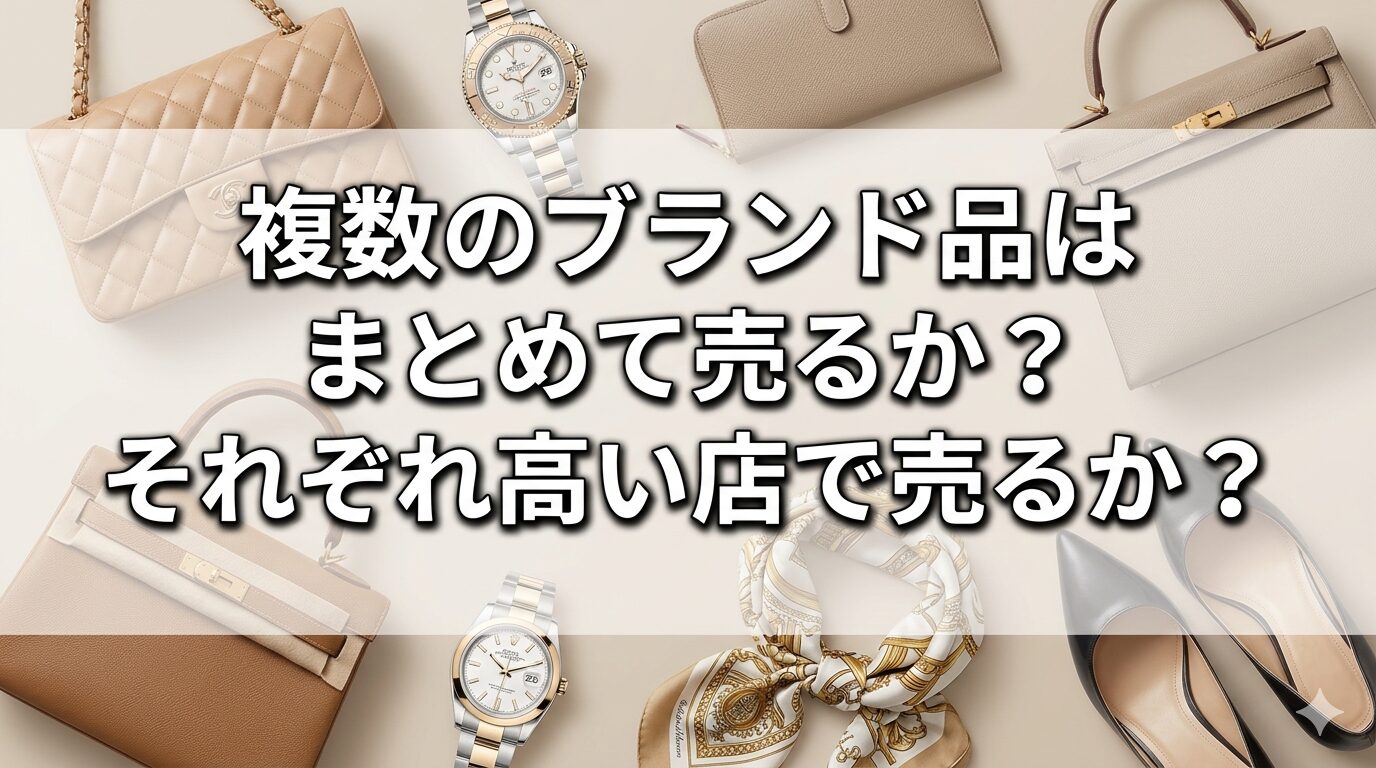 複数のブランド品はまとめて売るか？それぞれ高い店で売るか？
